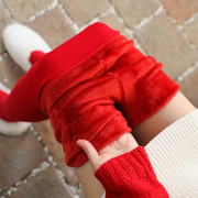 300g加绒加厚冬季结婚大红色打底裤女外穿保暖裤，新娘本命年连裤袜