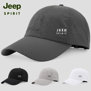 jeep帽子男士夏季鸭舌帽透气防晒太阳帽网眼户外遮阳速干棒球帽子