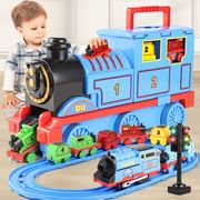 2024儿童玩具强磁吸电动合金小火车轨道，男女孩宝宝礼物3-6岁