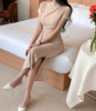 辛子韩国东大门性感时尚，女人味短袖连衣裙优雅紧身纯色长裙