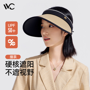 vvc防晒帽女款防紫外线，夏天女神遮阳帽，遮脸运动户外空顶太阳帽子
