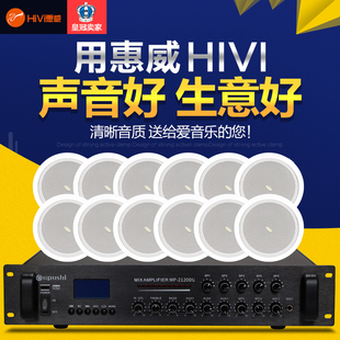 hivi惠威td202吸顶喇叭吊顶，天花音响店铺，音箱蓝牙背景音乐系统