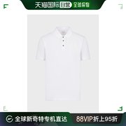香港直邮Armani阿玛尼男士POLO衫白短袖徽标3RPF16-PJ03Z-1100