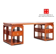 恒宜刺猬紫檀书桌，实木家具现代简约苏作办公室，新中式花梨木写字台