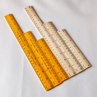 单面15cm-30cm木质直尺 教具木尺 裁缝 双刻度尺子学生学习文具尺