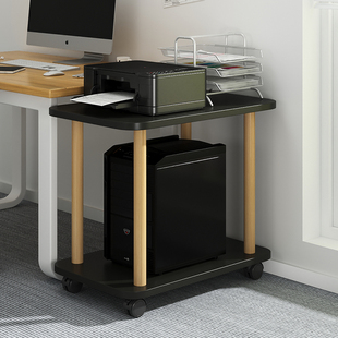 电脑主机托架可移动打印机置物架，办公室桌下台式机箱放置柜收纳架