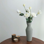 北欧素色陶瓷花瓶摆件风，简约艺术花器民宿，办公室装饰品