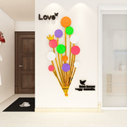 浪漫英文气球贴纸温馨卧室，床头墙面客厅电视背景墙，3d立体墙贴装饰