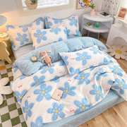 韩式家纺床品四件套全棉床上用品，1.51.8床，4件套床单被套三件套