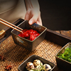 日式陶瓷调味碟创意方形小碟子餐厅餐具商用酱油碟醋碟小吃小菜碟