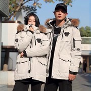 2021年韩国runningman军工装，羽绒服女中长款情侣，同款