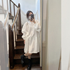 金苏一白色蕾丝连衣裙2024夏季韩版宽松仙女裙，chic气质长袖裙子