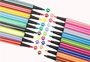 儿童美术diy24色水彩笔，可水洗颜料笔桶装彩，色笔画画涂鸦笔绘画笔