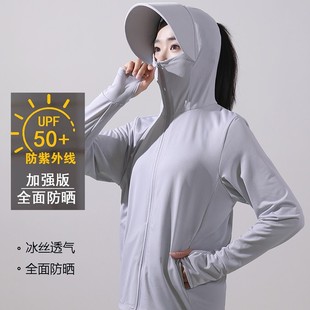 冰丝防晒衣女款防紫外线户外开车遮阳服夏季长袖，透气外穿披肩外套