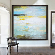 大幅抽象画 现代客厅手绘油画挂画 售楼处别墅玄关走廊楼梯装饰画