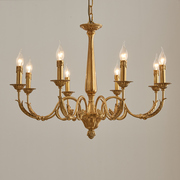 法式吊灯简约复古别墅客厅，书房卧室餐厅灯具，欧式美式轻奢全铜灯饰