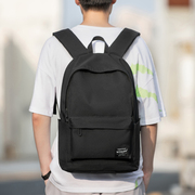 双肩包男士(包男士)大容量黑色，通勤背包旅行电脑包，初中高中大学生书包男款