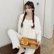 春秋季韩版可爱长袖长裤公主宫廷风居家休闲服学生两件套装女