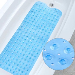 PVC浴室防滑垫100*40浴室浴缸垫带吸盘地垫外贸浴缸专用加长
