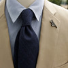 男士正装复古休闲免打领带羊毛手感灰色蓝色条纹格纹商务职业面试