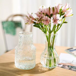 简约现代玻璃花瓶高颜值ins风小口客厅卧室，桌面水养插花摆件装饰