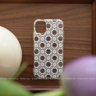原创镂空雕花 创意复古老花透明硅胶手机壳软壳 适用于iPhone15pro