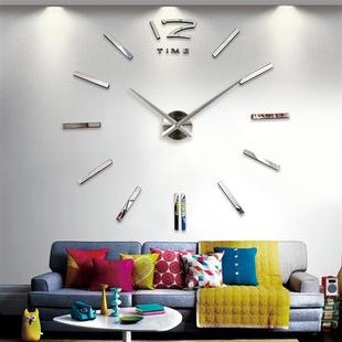 欧式挂钟diy超大客厅，创意时尚圆形，时钟家居装饰亚克力挂钟