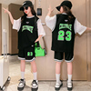 女童篮球服套装儿童，23号詹姆斯球衣小学生运动速干训练服女孩短袖