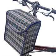 车车筐前置加大折叠r自行车篮子带盖帆布，防水.滑板菜蓝车