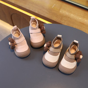 女宝宝鞋子秋冬季软底小皮鞋，1一2-3岁女童靴子，单靴公主鞋加绒短靴