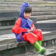 外贸工厂出口欧洲eva环保时尚儿童加厚户外分体雨衣雨裤套装