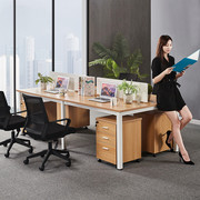 职员办公家具电脑桌椅组合员工卡位简约现代4人6人双人工位桌