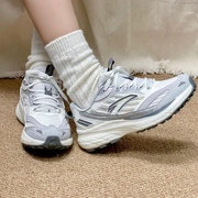 安踏AT957丨复古跑步鞋女夏季革网拼接潮流老爹鞋休闲运动鞋