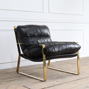 美式单人沙发椅创意个性，北欧休闲皮艺沙发懒人客厅椅洽谈椅