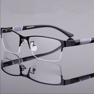 德国近视眼镜可配度数男士眼睛，超轻半方框，商务成品近视镜有度数
