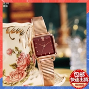 GEDI韩版方形时尚手表竹节钢网带简约石英防水女款手表