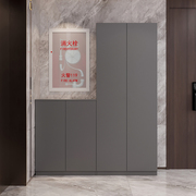 现代简约家用门外组合鞋柜电梯间门口收纳入户储物柜一体靠墙定制