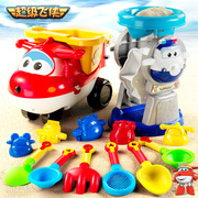 超级飞侠沙滩玩具套装挖沙玩沙儿童工具宝宝铲子，桶小男孩海边沙漏