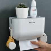 卫生间纸巾盒厕所免打孔卫生纸置物架家用厕纸架创意抽纸卷纸筒