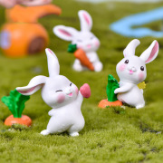 多肉小装饰品配件园艺，小摆件可爱小动物小兔子苔藓，微景观diy材料