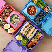 美国Box儿童餐具手提饭盒不锈钢保温防漏午餐便当盒勺子套装
