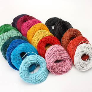 彩色真皮绳2mm手工DIY皮革 圆牛皮绳 皮线皮条手绳手绳材料 5米