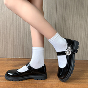 童鞋女童公主鞋春秋包鞋儿童黑色英伦风皮鞋表演出白色礼服鞋