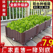 菜园花箱花槽屋顶花盆阳台种植箱 蔬菜长方形家庭塑料组合种菜