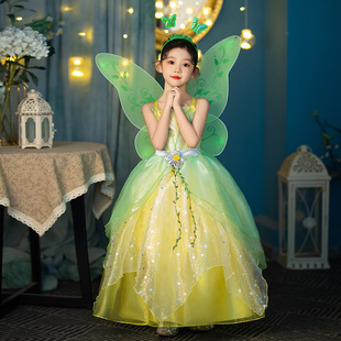蒂安娜公主裙同款表演礼服，裙万圣蓬蓬，纱裙儿童演出服小蜜蜂蝴蝶裙