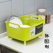 韩国进口塑料洗菜盆水，果蔬菜篮厨房移动水槽，洗碗盆带把手沥水篮