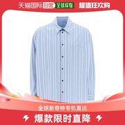 香港直邮潮奢 Off-White 男士条纹长款衬衫(米白色)