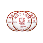 大益普洱茶2017年7572标杆熟茶勐海七子，饼茶357g饼茶叶口粮茶