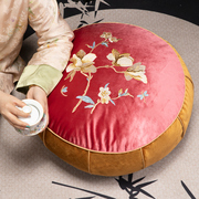 坐墩新中式高档绒布冥想垫懒人坐垫家用蒲团茶几飘窗垫沙发垫客厅