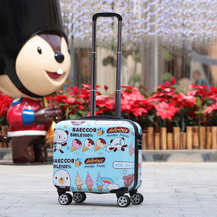 韩版可爱儿童行李箱女18寸拉杆箱万向轮男潮16轻便登机旅行密码箱